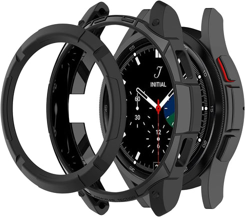 Case Compatible with Samsung Galaxy Watch 4 Classic 42mm 46mm Case Frame PC Protective Cover with Rotatable Bezel Ring for Galaxy Watch 4 Classic ...