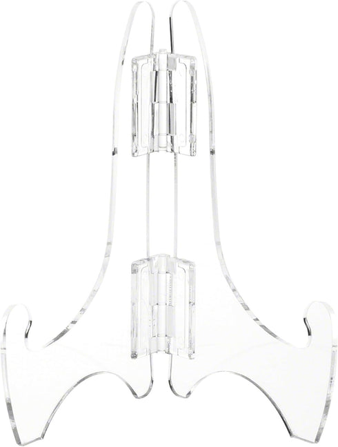 Plymor Clear Acrylic Adjustable Folding Display Easel, 6" H x 4" D (For 9" Plates)...