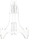 Plymor Clear Acrylic Adjustable Folding Display Easel, 6" H x 4" D (For 9" Plates)...
