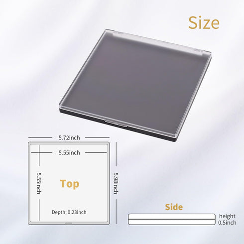 AJLTPA Magnetic Makeup Palette with Frosted Clear Top, Empty Eyeshadow Palettes depots Travel Storage Box with 40Pcs Adhesive Metal Stickers for D...