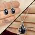Jewelry Set for Women - Floral Gemstone Necklace & Earring Sets - Lapis Lazuli, Black Onyx & Dendritic Pendant Necklaces & Dangle Earrings - 20" N...