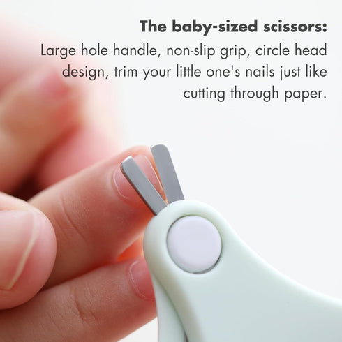 Baby Nail Kit, 4-in-1 Baby Nail Care Set with Cute Case, Baby Nail Clippers, Scissors, Nail File & Tweezers, Baby Manicure Kit and Pedicure kit fo...