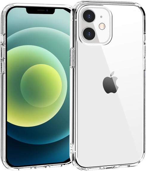 TENOC Phone Case Compatible with iPhone 12 Mini, Clear Case Non-Yellowing Protective Bumper Hard Back Cover for 5.4 Inch...
