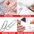 Smooth Paper Clips, 650 medium size Paper clips, school office supplies, 33mm x 8mm (1.3"x0.3") Silver Nickel Plated Paperclips for Office School ...