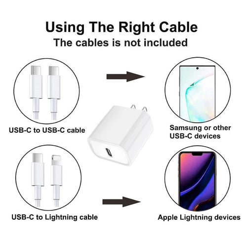 iPhone 15 14 13 Charger Block,20W PD USB C Charger iPhone Fast Charger Plug Type C Wall Charger,PD Durable USB-C Power Delivery Adapter Box Compat...