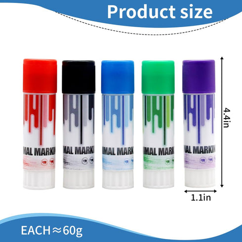 Livestock Marker Crayon 5Pcs Multi-Color Pig Cattle Cow Sheep Marker Farming Livestock Marking Accessories...