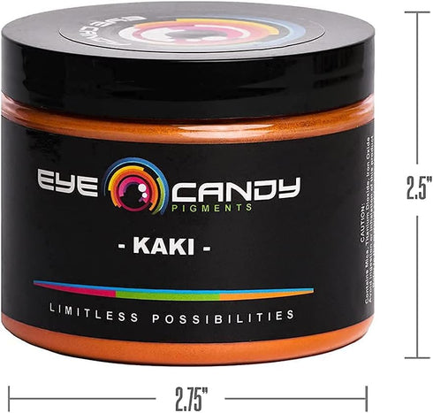 Eye Candy Pigments Premium Orange Mica Powder - Kaki (50gr) - for Epoxy, Resin, Soap, Paint, Woodworking, Acrylic Pouring, Bath Bombs, Fishing Lur...