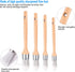 WXJ13 4 Pieces Trim Painting Tool Edge Painting Tool Corner Paint Brush Trim Paint Brush Paint Trimmer Edger Wooden Handle Round Painting Tool for...