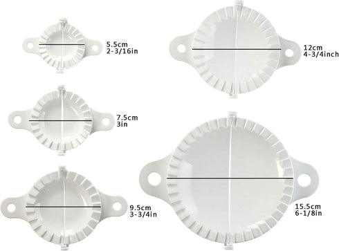 Dumpling Maker Dumpling Tools 5Packs with Different Sizes of Dumpling Mold, Perfect for Making Hand pies, Dumplings, Ravioli, Calzones, Dough Pres...