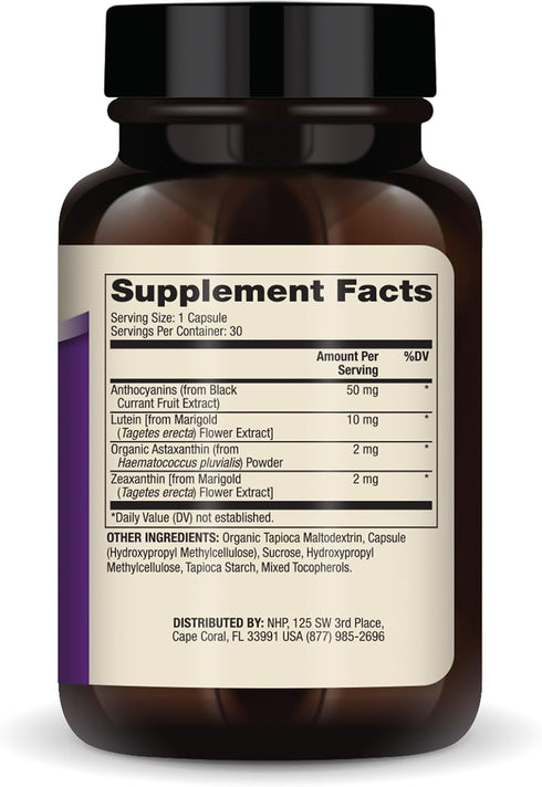 Dr. Mercola Eye Support - Supports Eye & Vision Health - with Lutein, Zeaxanthin, Organic Astaxanthin & Black Currant - Non-GMO, Gluten-Free & Soy...