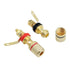 Antrader 12pcs Gold Plated Speaker Terminal Binding Post 4mm Banana Plug Socket Connector (6Black+6Red)...