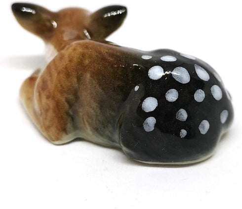 ZOOCRAFT Ceramic Deer Bambi Figurine Craft Miniature Collectible Porcelain Animal Gift...