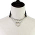 Women Heart Leather Choker Collar Necklace Goth Punk Rock Leather Pendant Necklaces...