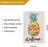 Welcome Pineapple Garden Flag 12.5 x 18 Inch Spring Summer Garden Flag Decorative Double Sided Burlap Flag for Seasonal Farmhouse Yard Decoration...