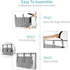 Bseash Bunk Bed Organizer, Bedside Caddy Hanging Bed Organizer Storage Bag 8 Pockets, for College Dorm Rooms Bed, Hospital Bed, Baby Bed Rails, 60...