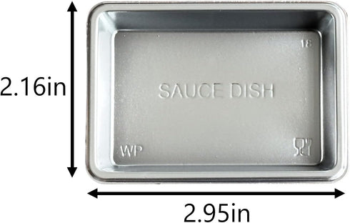 100 Pcs Plastic Disposable Sauce Dishes, Dipping Soy Sauce Seasoning Plate Bowls, Mini Condiment Appetizer Tray for Sushi Soy Mustard Vinegar Ketc...