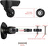 OwnMy 50mm x 18mm Set of 4 Luggage Suitcase Replacement Wheels, Rubber Swivel Caster Wheels Bearings Repair Kits (Black)...
