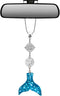 Handmade Bling Assorted Mirror Car Charm Hanger Dream Catcher Ornament with Adjustable Chain (Glitter Mermaid) (Silver and Blue Glitter)...