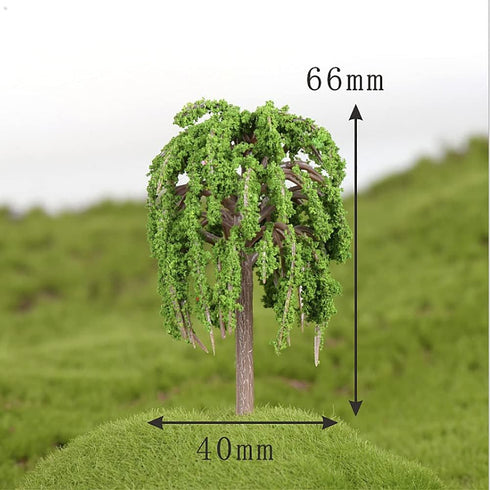 Garden Simulation Tree Figurines Decorations - Miniature Fairy Garden Accessories Flower Pot Plant Garden Set Resin Fairy Garden Kit for Kids Gard...
