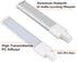 2 Pack 5W G23 LED Bulb, 2 pin U Shaped PL CFL PLS-9W Replacement, 5.3" Length G23 Bulb Plug and Play 2Pin LED Tube, Daylight White G23 Bulb 500LM ...