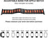 iiteeology Compatible with Apple Watch Band, Natural Wooden Steel Link Bracelet for iWatch Ultra 2/ Ultra/Series 1-10 42mm 41mm 40mm 38mm - Black...
