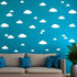 31pcs White Cloud Wall Decals – Mixed Sizes 4-10in Floating Vinyl Stickers for Baby Nursery, Kids Bedroom, Ceiling or Playroom – Removable DIY Hom...