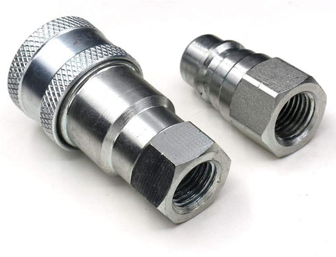 Hydraulic Coupler 1/4 NPT ISO 5675, CEKER Quick Connect Pioneer Style Agricultural Hydraulic Coupling Tractor Couplers...