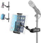 Moukey Tablet Holder for Mic Stand, Adjustable Microphone Music Stand Phone Holder Mount, Compatible with iPad, iPhone, Android, All 4.7 to 11-inc...