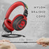 Kids Headphones Volume Limited 85/110dB for Over-Ear Foldable Sound Protection Headset with Mic Inline AUX 3.5mm Cord for Child School Travel Tabl...