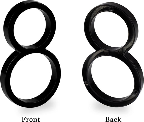 SEISSO 844713 5-Inch House Numbers for Outside, Modern Floating Metal Door Numbers Address Sign Decor for 911 Visibility Signage with Nail Kits, B...