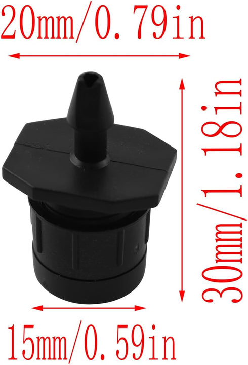 LQ Industrial 20PCS Adjustable Fountain Dripper without Glue Ring Pressure Compensating Dripper for Greenhouse Mountain Orchard Potted Plant Roots...