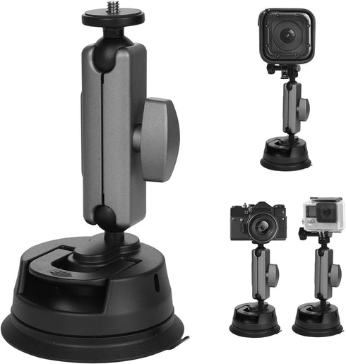 Action Camera Mount, 360 Degree Rotating Windshield & Car Window Camera Mount for Most Camera Suction Cup Camera Holder Action Camera Accessories ...