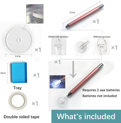Diamond Painting Wheel Tools with Groove,New Type of Gem Art Pen,Accessories That can Make Jewel Art Faster and neater,Both Square and Round Drill...
