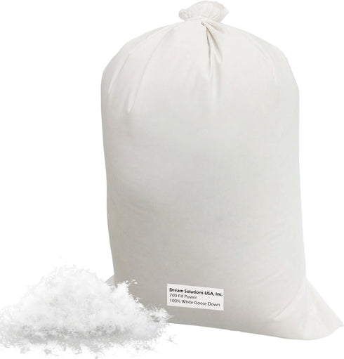 Dream Solutions USA 100% Down 700 Fill Power Hungarian White Goose Down Stuffing - 1/4 lb Make Your Own Pillow...