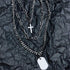 YERTTER Dainty Unique Punk Layering Silver Chain Choker Necklace Boho Jewelry Set Layered Cross Pendant Statement Chunky Chain Necklace for Women ...