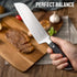 7" Santoku Knife, Razor Sharp Kitchen Cutting Chopping Chef Knife, Professional High Carbon German Steel Cooking Knife for Meat, Vegetables, and F...