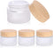 50 Gram/ml Glass Cosmetic Containers with lids?Round Frosted Cosmetic Jars with Leakproof lids,Small Empty Glass Sample Jars for Makeup Lip Scrub ...