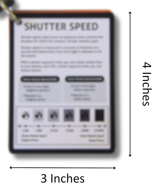 DSLR Camera Photography Cheat Sheet Cards - Photography Accessories for Canon, Nikon, Sony - Quick Reference Flashcards for Photographers - Exposu...