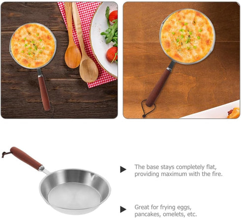 Hemoton Mini Stainless Steel Fry Pan Nonstick Frying Pan Skillet, 5.4 Inch Cooking Surface Nonstick Skillet Use in the Oven, on the Stove, on the ...