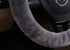 Fluffy Wool Car Steering Wheel Cover Genuine Sheepskin Steering Wheels Interior Accessories for Women Anti-Slip Universal for 15 inch (Gray)...