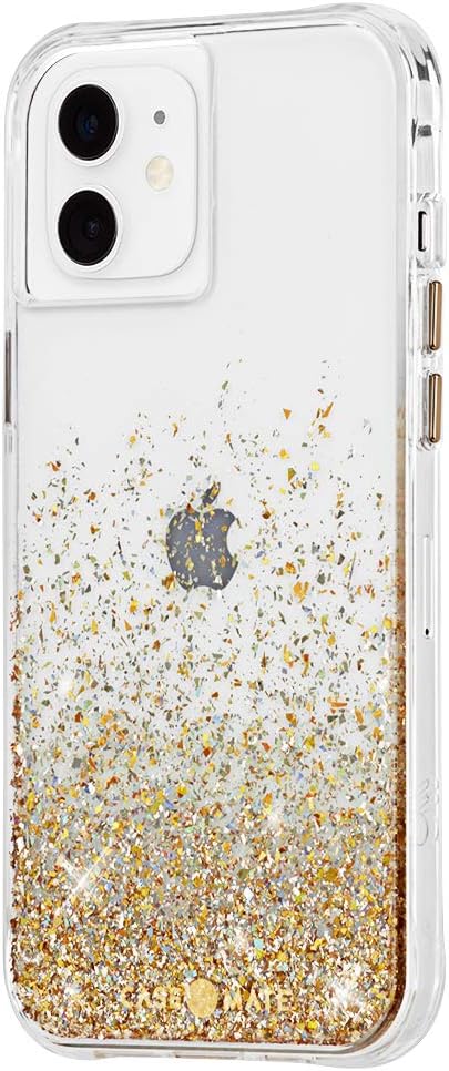 Case-Mate - Twinkle Ombre - Case for iPhone 12 Mini (5G) - 10 ft Drop Protection - 5.4 Inch - Gold...