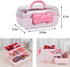 Hair Accessories Organizer for Girls Headbands, Clips, Ties Baby Girl Supplies, Lockable Three-layer Folding Craft Organizers and Storage Plastic ...