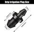 Honoson Drip Irrigation Plugs Drip Irrigation 1/4 Inch Tube Closure Goof Hole Plugs Irrigation Stopper for Home Garden Lawn Supplies, Black (150 P...