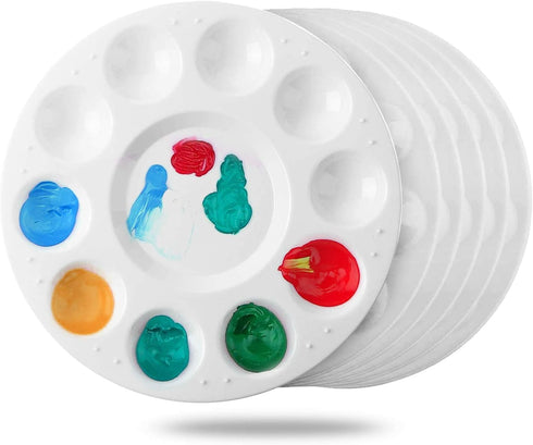 Paint Tray Palettes, 6 Pack, Painting Supplies, Painting Palette for Kids, Plastic Palette...