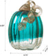 Glitzhome Hand Blown Crackle Glass Pumpkin Elegant Table Accent for Fall Harvest & Thanksgiving Decorating Turquoise 5.52 Inch...
