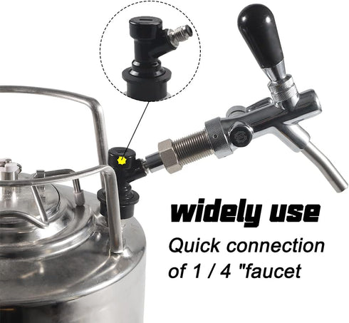 PERA Corny Keg Quick Disconnect Ball Lock Disconnect Set with Stainless Steel Swivel Nut for Home Brewing Beer Keg System (PACK OF 8)...