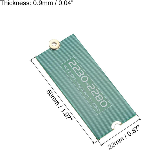 MECCANIXITY M2+ M.2 NGFF/NVME Length Extend Adapter 2230-2280 Only SSD Extension Bracket Card Plate PCB Board for PC Computer Case...