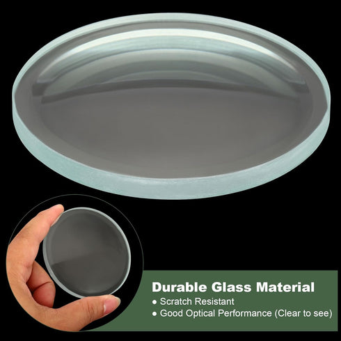 YOKIVE Double Concave Lens, Clear Glass Optical Lenses | Make Telescope, Great for Photography, Optical Instruments Use (Clear, 300mm Focal Length...