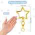 50 Pcs Star Lobster Claw Clasp Star Keychain Clip Gold Star Shaped Spring Snap Keychain with Chain Hanging Buckle and Open Jump Ring for DIY Craft...