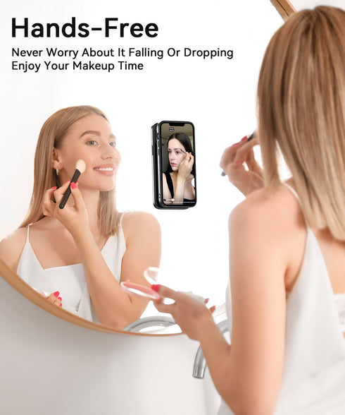 Fin2feel Magnetic Case for iPhone 11 Phone Case with Glass Screen Protector, with Suction Cup Phone Mount Stand for TikTok Videos Selfies, Sticky ...